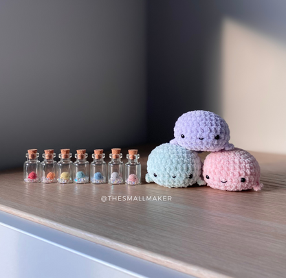 Mochi and Micro Whale Amigurumi Set